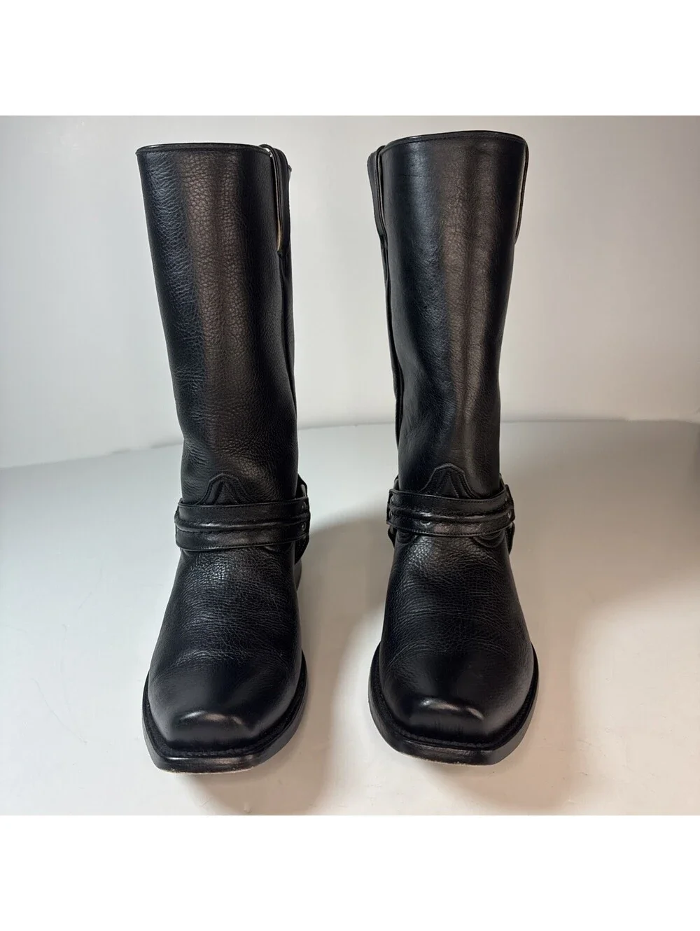 Pistolero Mens Boots 10.5 To 12 Handcrafted Leather Square Toe Harness READ